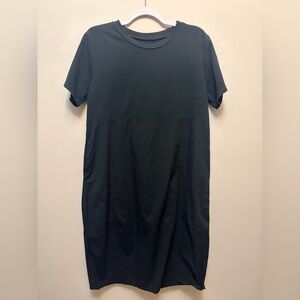 L.G. MODA Black Cotton Wide Bottom Dress